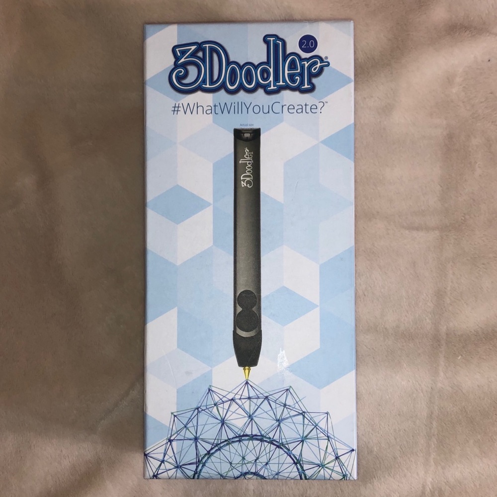 3DOODLER 2.0 + 2 PLASTIC PACKS + US plug